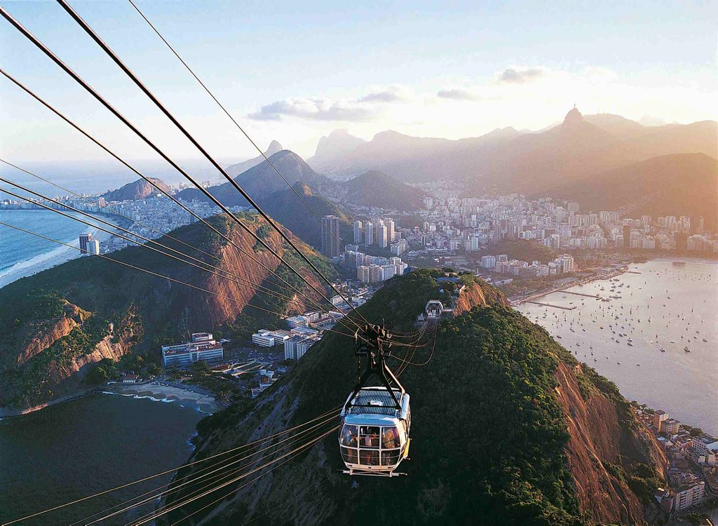 One of Brazil's popular tourist destinations, the Mt Sugarloaf cable car in Rio de Janeiro. One of Brazil's popular tourist destinations, the Mt Sugarloaf cable car in Rio de Janeiro.